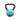 "ZIVA Chic Studio Rubber Kettlebell in turquoise"