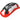 "RDX 1R Gel Groin Cup in black and red close up"