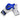 "RDX A2 BBBofC Approved Fight Boxing Gloves in white and blue"