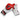 "RDX A2 BBBofC Approved Fight Boxing Gloves in white and red"