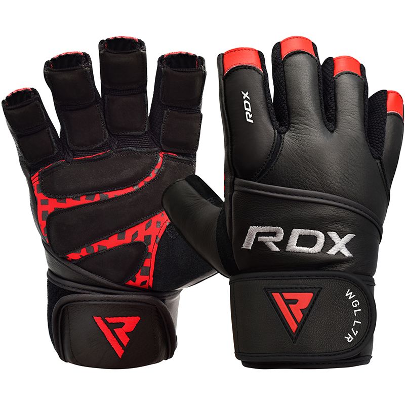 RDX L7 Crown Leather Fitness Gloves with Strap Balance