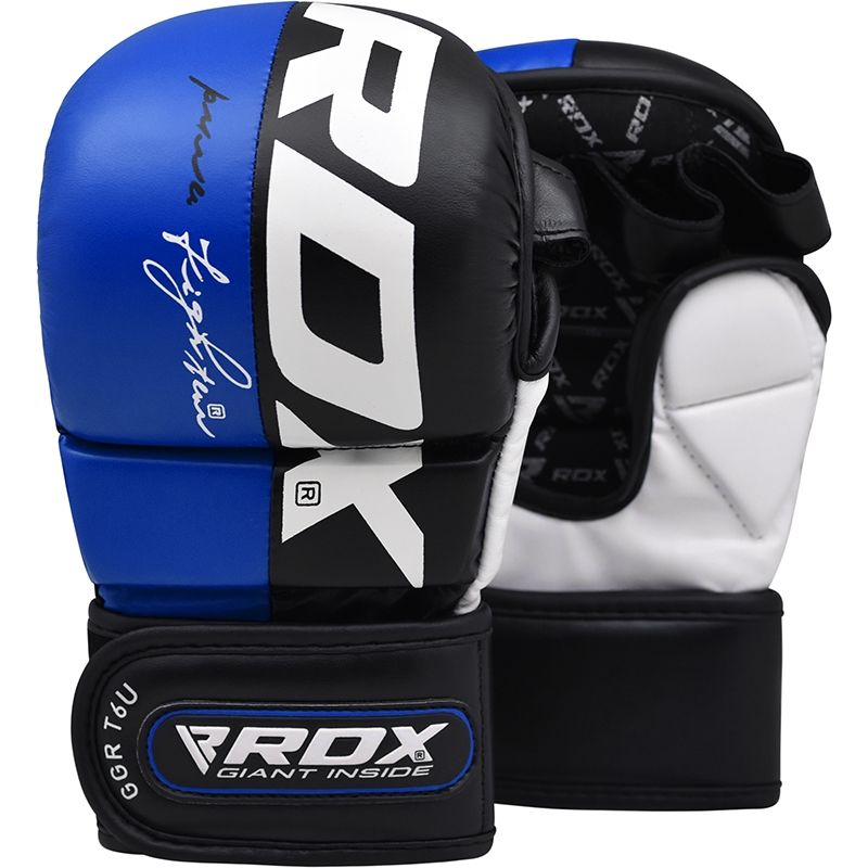 Blue mma gloves deals
