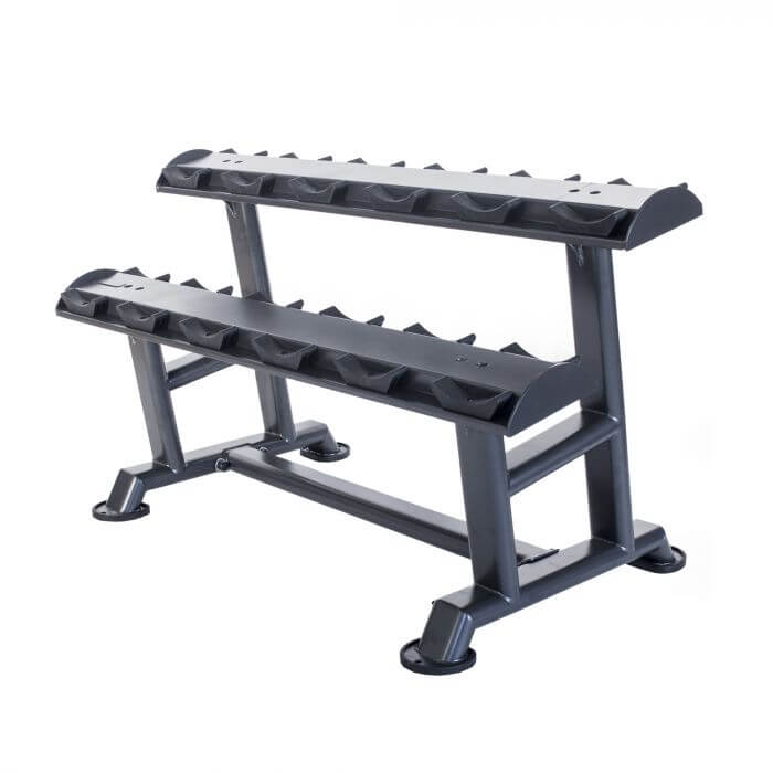 6 Pair Horizontal Dumbbell Saddle Rack (Empty) gloss powder finished