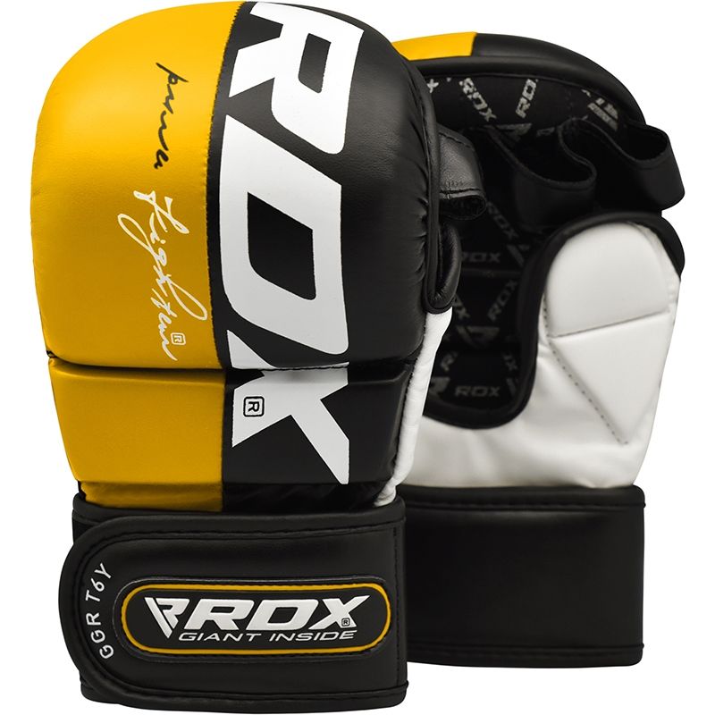 RDX T6 MMA Sparring / Grappling Gloves - Yellow